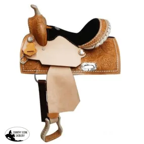 13" Double T Youth saddle with buck stitch trim.