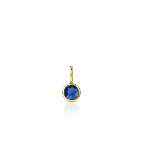 14KT Yellow Gold Sapphire Bezel Charm