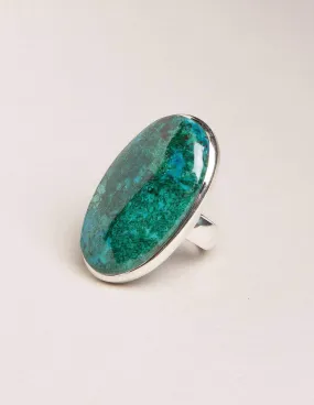 Azurite Malachite Gemstone Ring - Adjustable