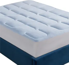 Bedsure Full Size Mattress Pad - Breathable Cooling Mattress Pad Bedding Quilted Cool Mattress Cover Deep Pocket Fits Up to 18 inches Blue (Full 54x75)