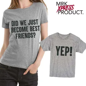 Best Friends? Yep! Grey Matching Mummy & ME Tees (MRK X)