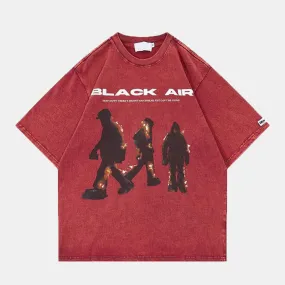 Black Air | Washed Out Retro Oversized T-Shirt