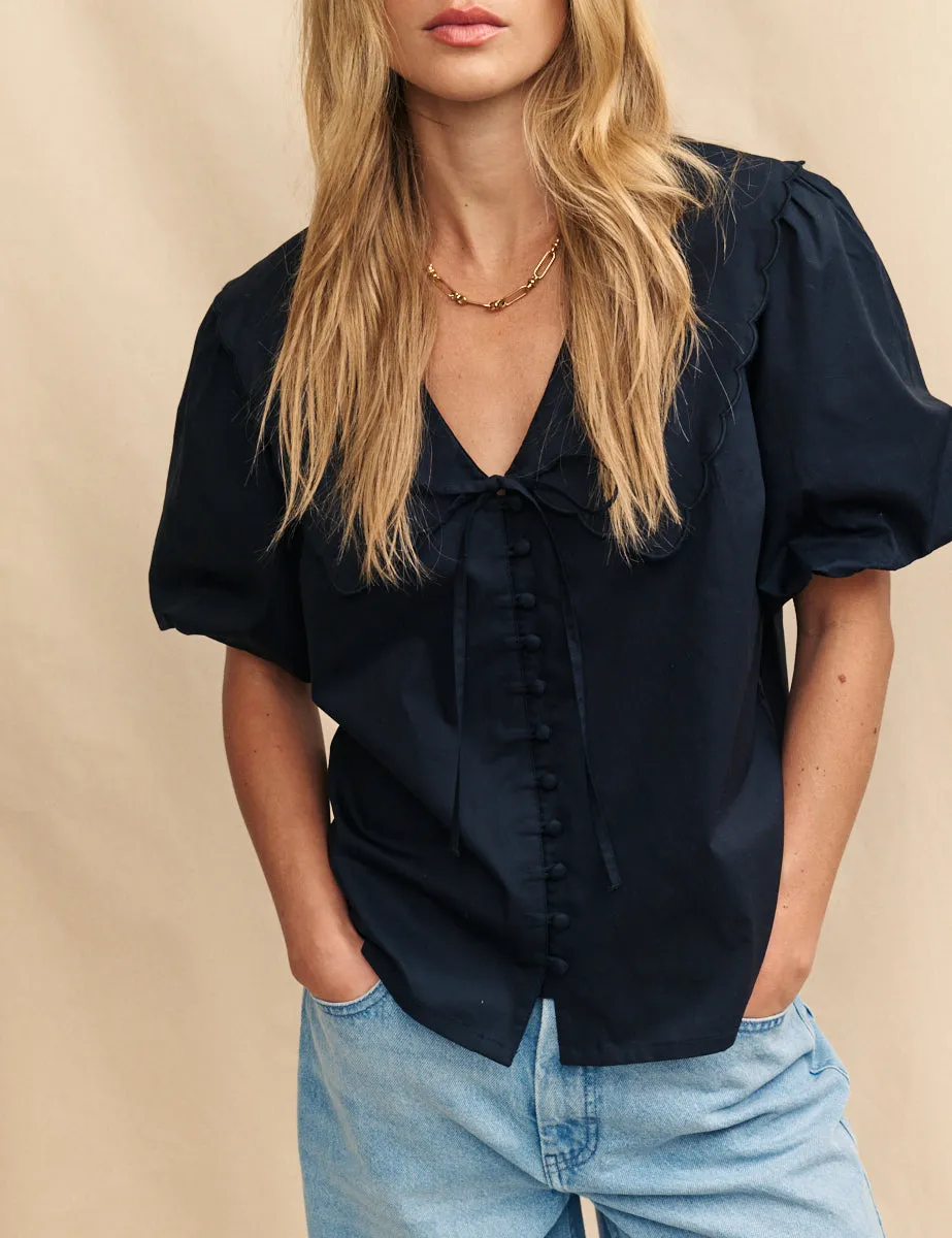 Black Birdie Blouse