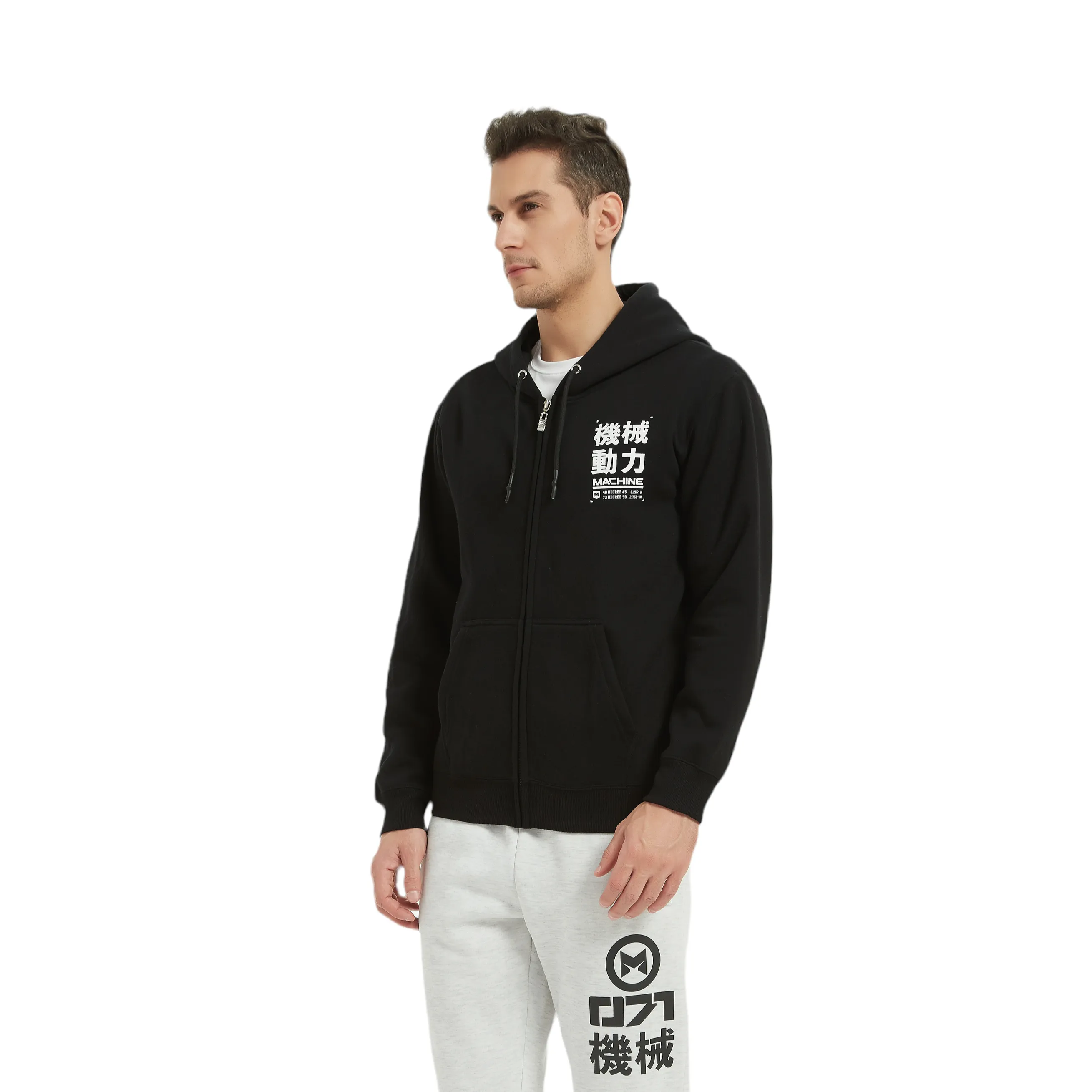 Brooklyn Full Zip Hoodies - 83rd Street - Black