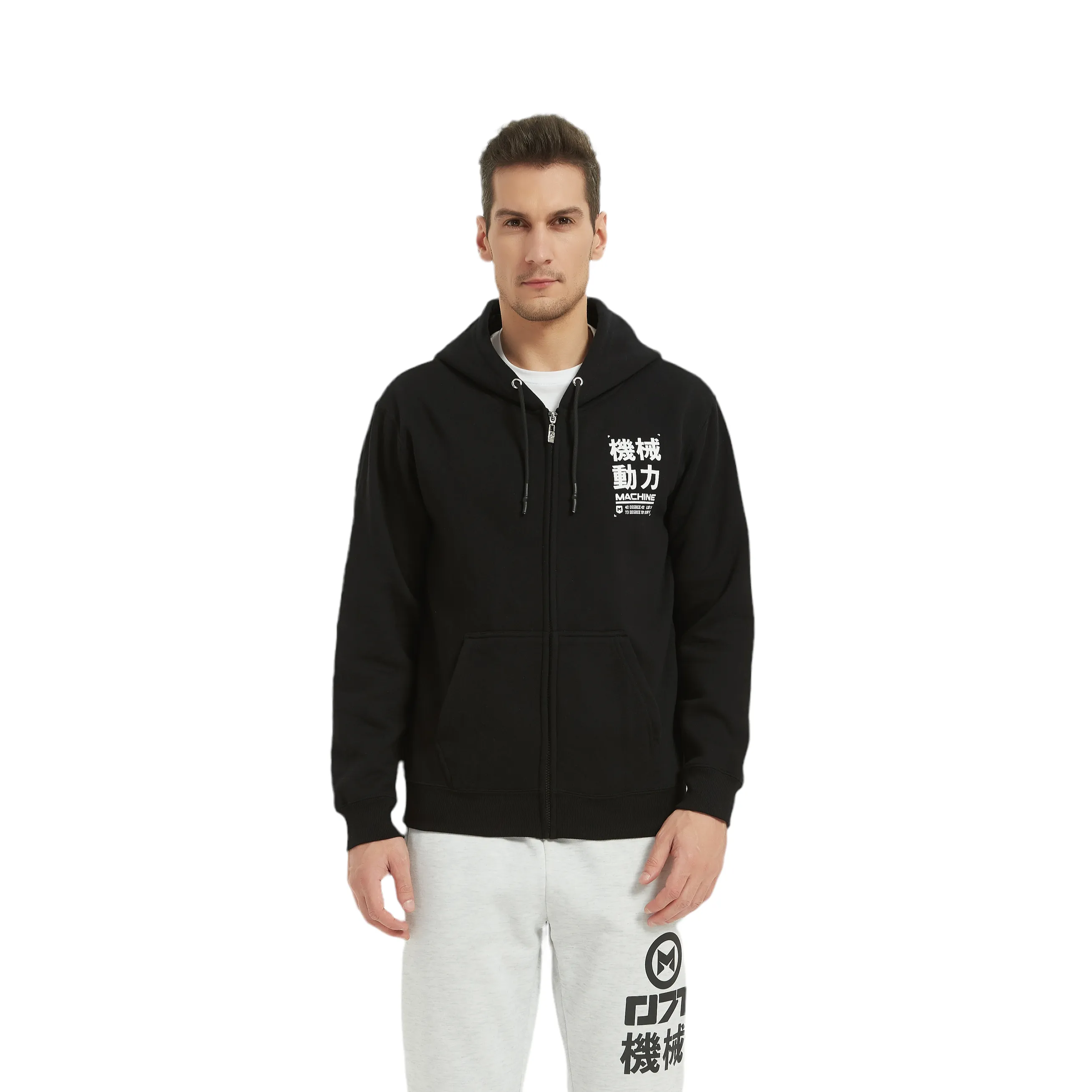 Brooklyn Full Zip Hoodies - 83rd Street - Black