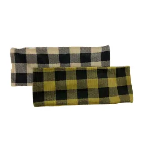 Checkered Velour Headwrap by Dacee