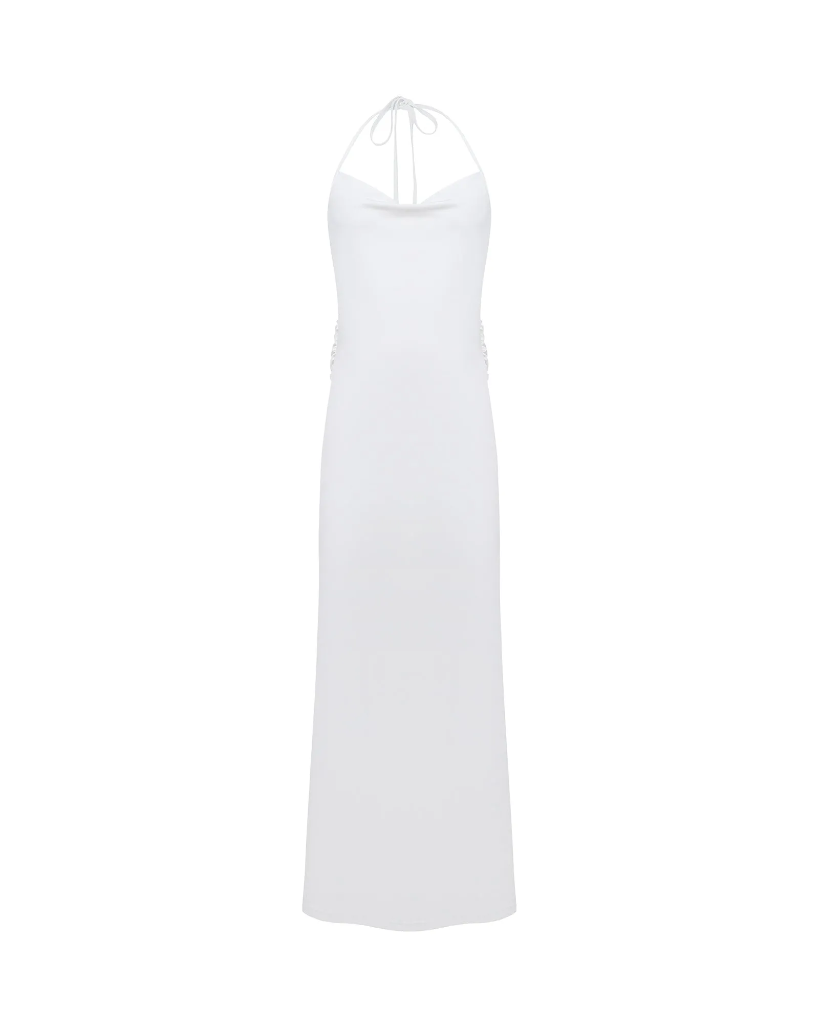 Convertible Slit Halter Dress