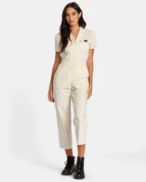 Dayshift Collection Jumpsuit - Latte