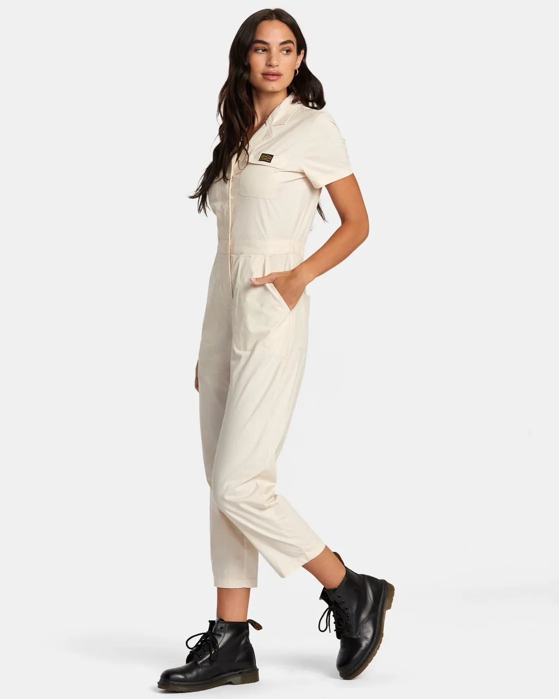 Dayshift Collection Jumpsuit - Latte