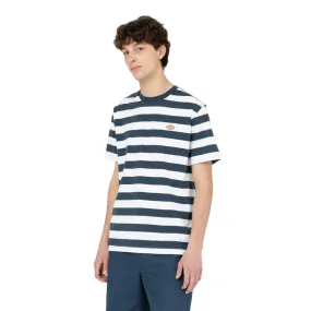 Dickies maglia manica corta da uomo  a righe Rivergrove DK0A4Y8YAF01 blu