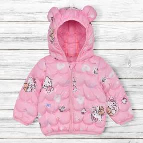 Hello Kitty Pink Hooded Puffer Jacket 13305