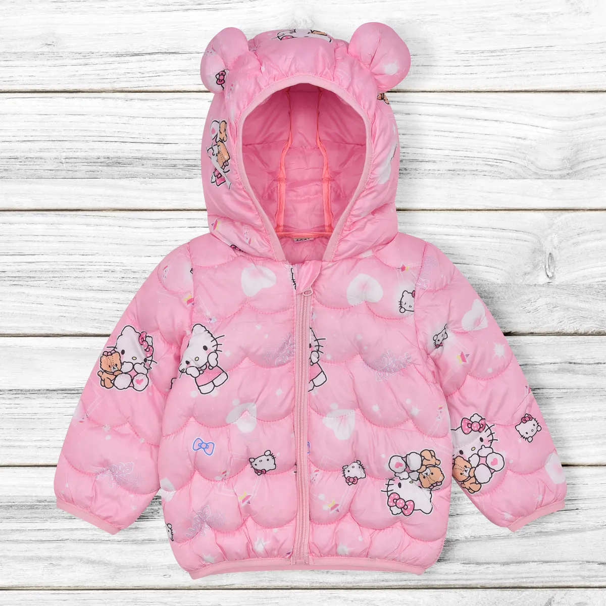 Hello Kitty Pink Hooded Puffer Jacket 13305