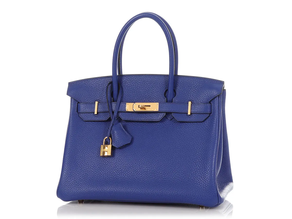 Hermès Bleu Electrique Clémence Birkin 30