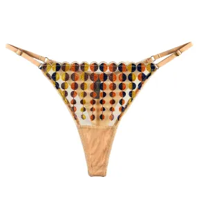 Huit Deco Dots String Thong - Print