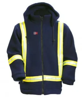 Jacket - Big Bill Flame-Resistant Reflective Fleece Jacket BK460PTF