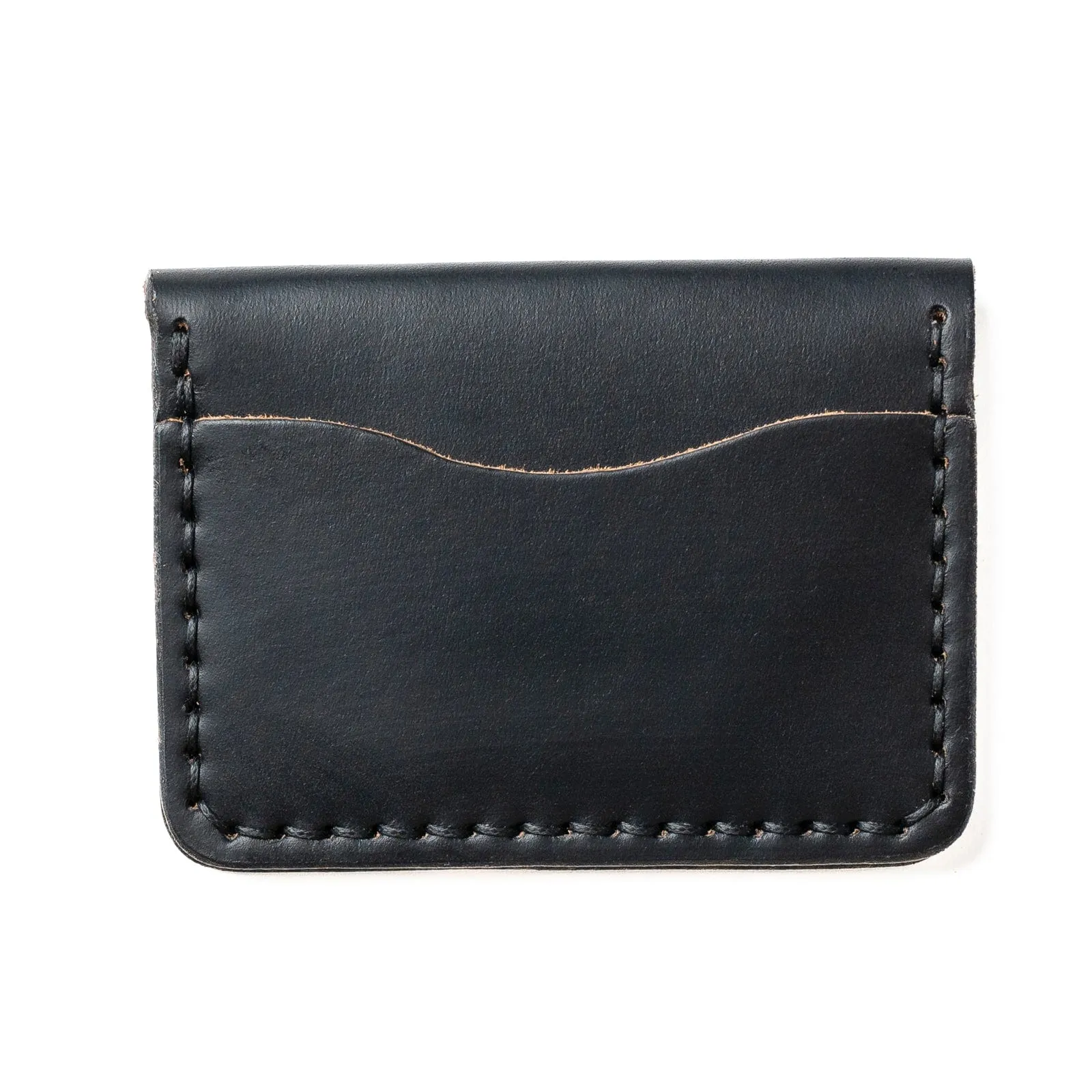 Leather 5 Card Wallet - Black