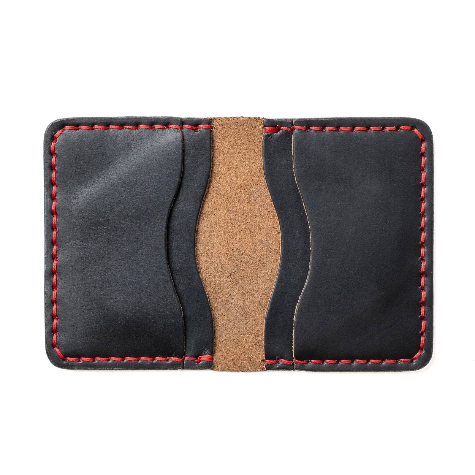 Leather 5 Card Wallet - Black