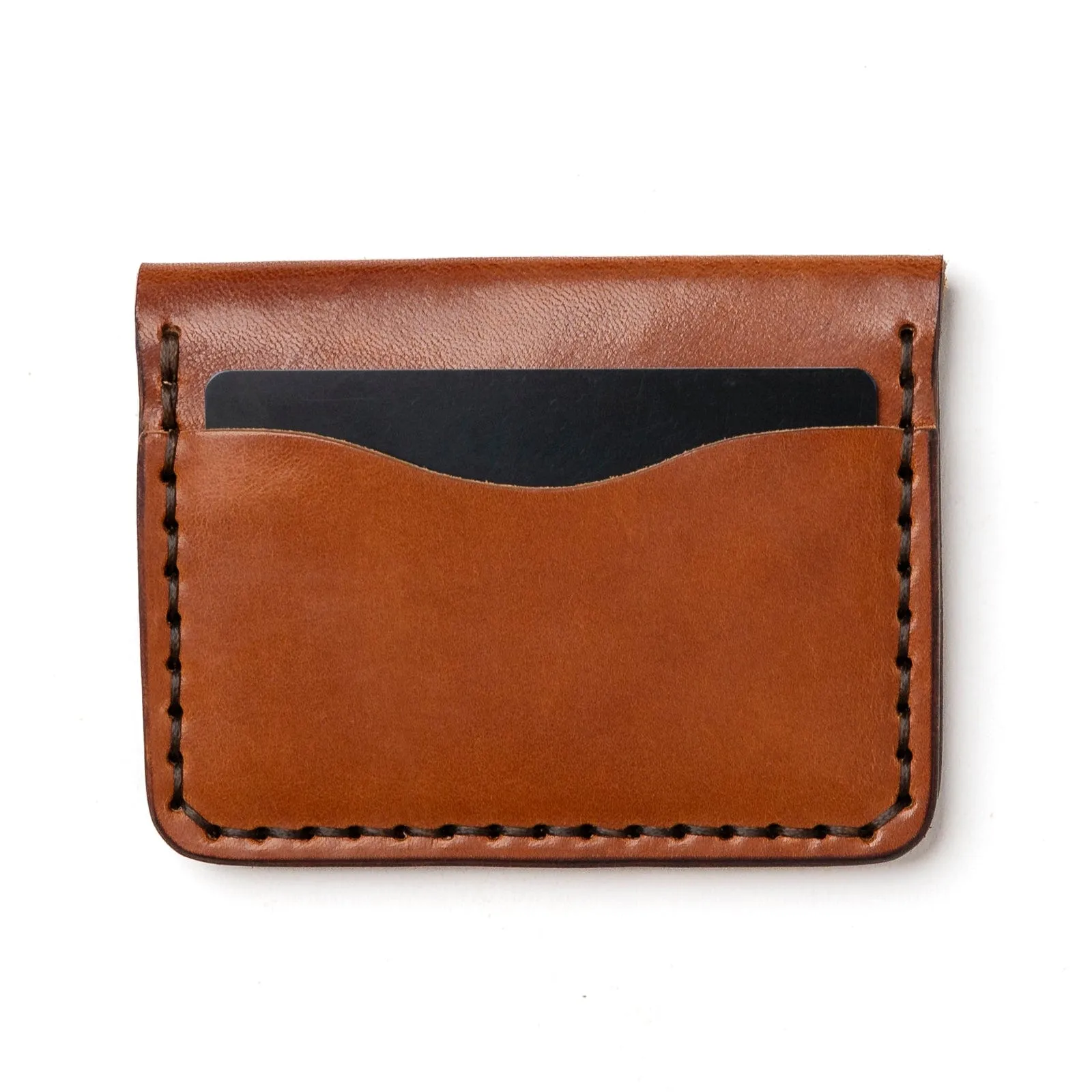 Leather 5 Card Wallet - Whiskey