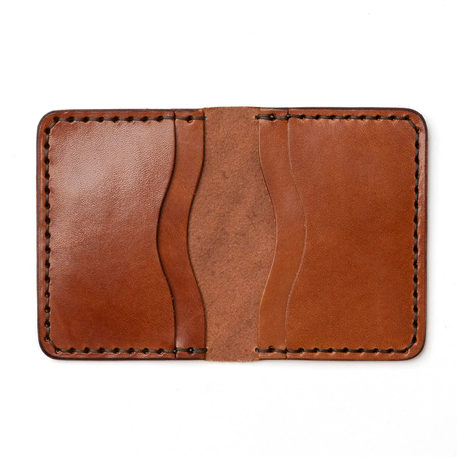 Leather 5 Card Wallet - Whiskey