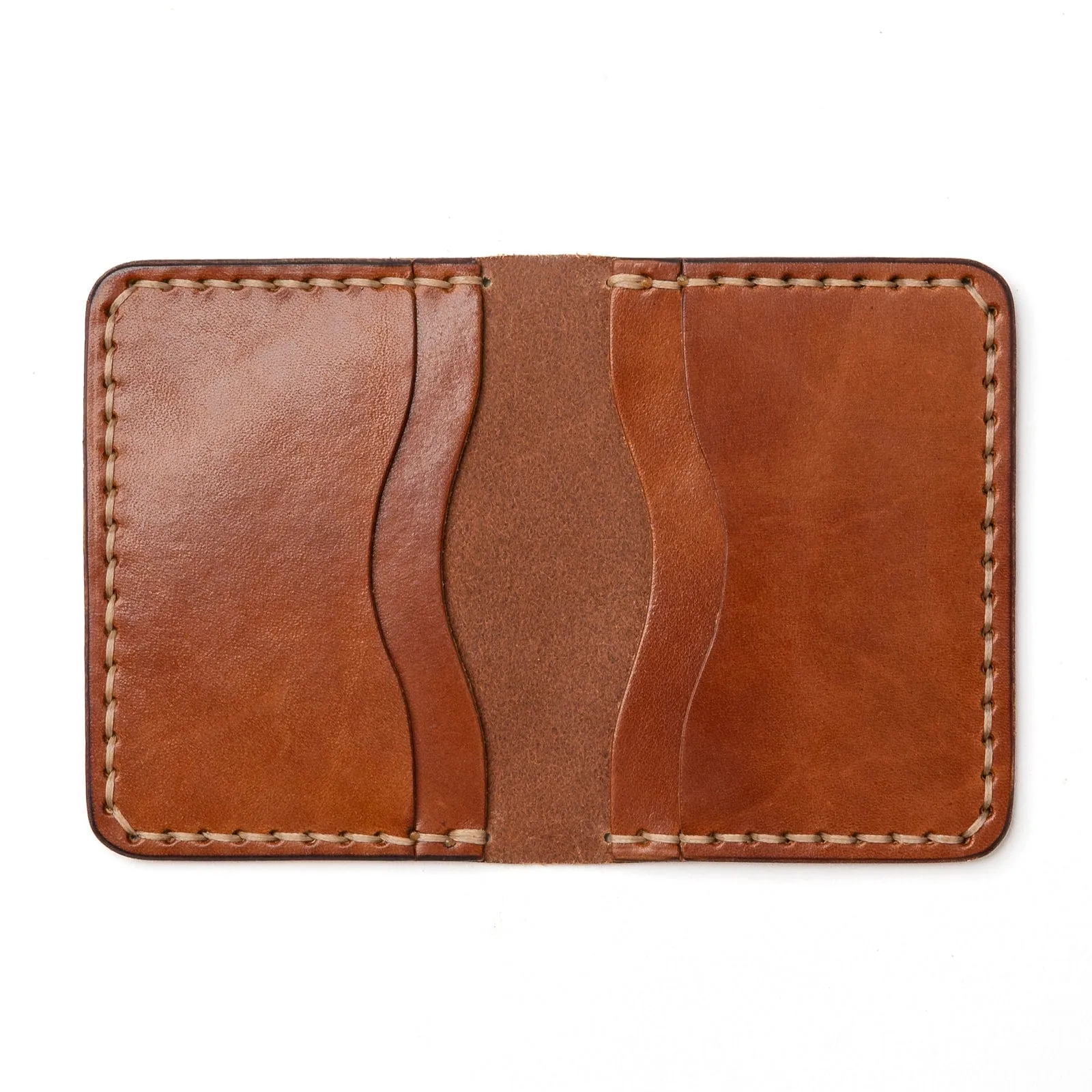 Leather 5 Card Wallet - Whiskey