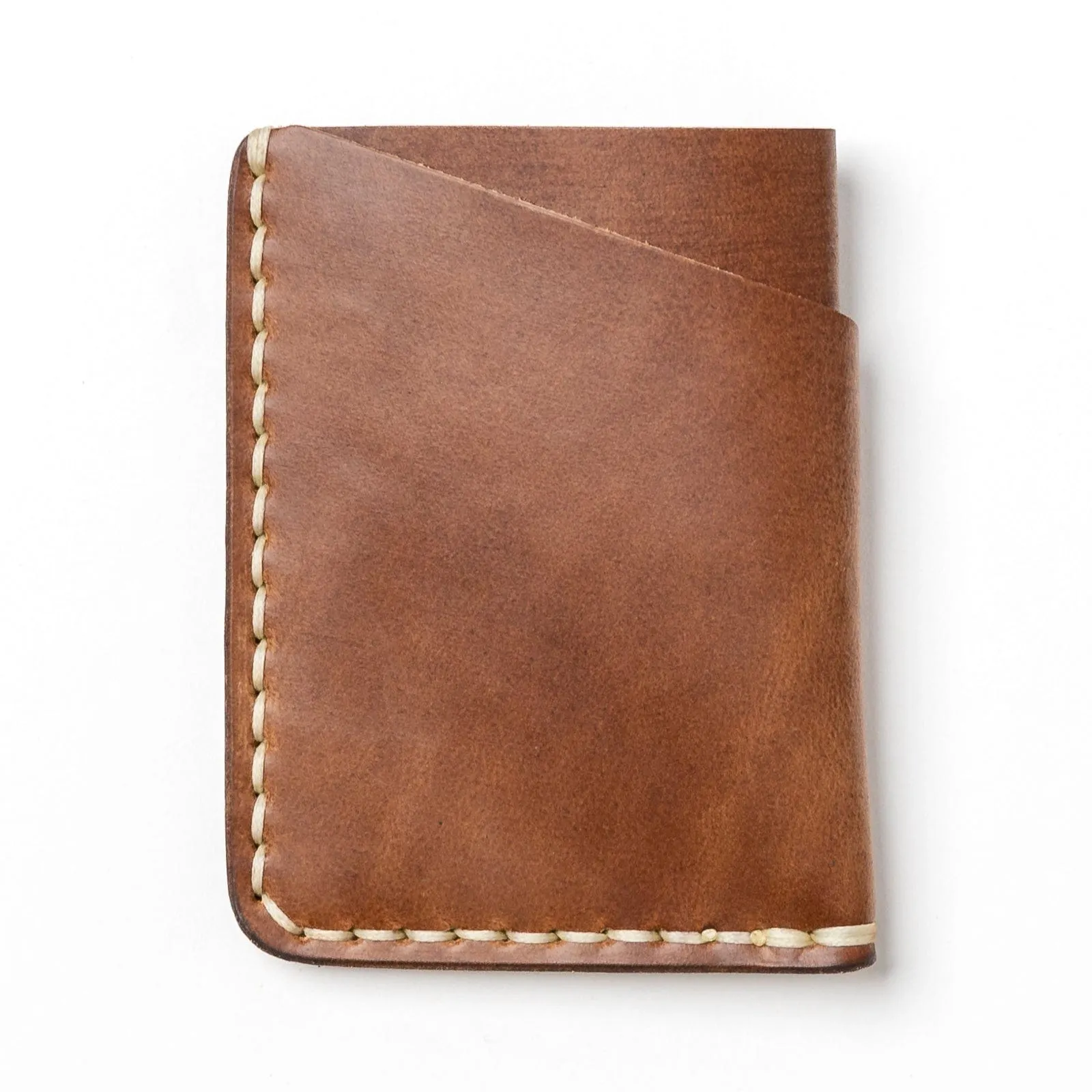 Leather Front Pocket Wallet - Natural