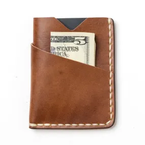 Leather Front Pocket Wallet - Natural