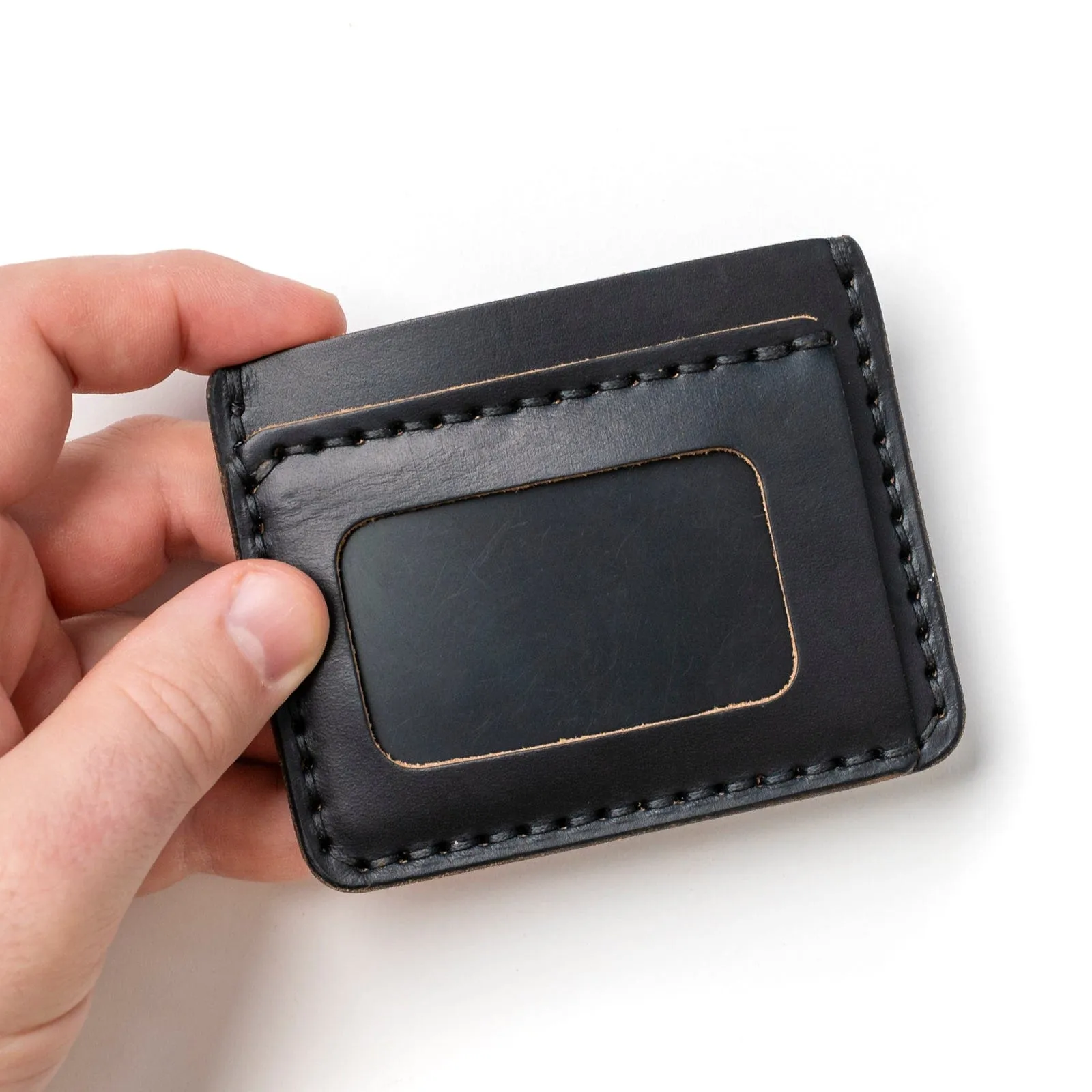 Leather ID Wallet - Black