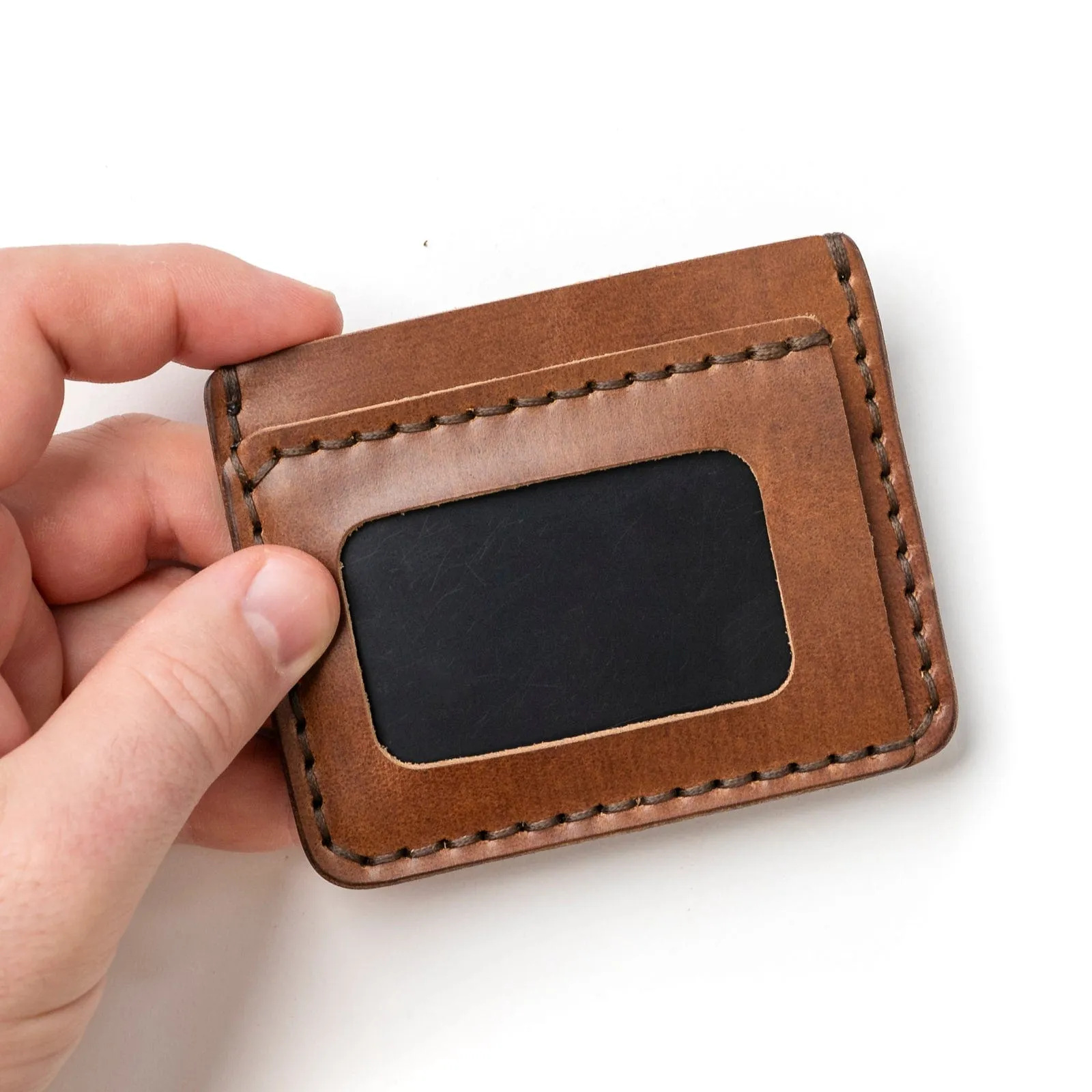 Leather ID Wallet - Natural