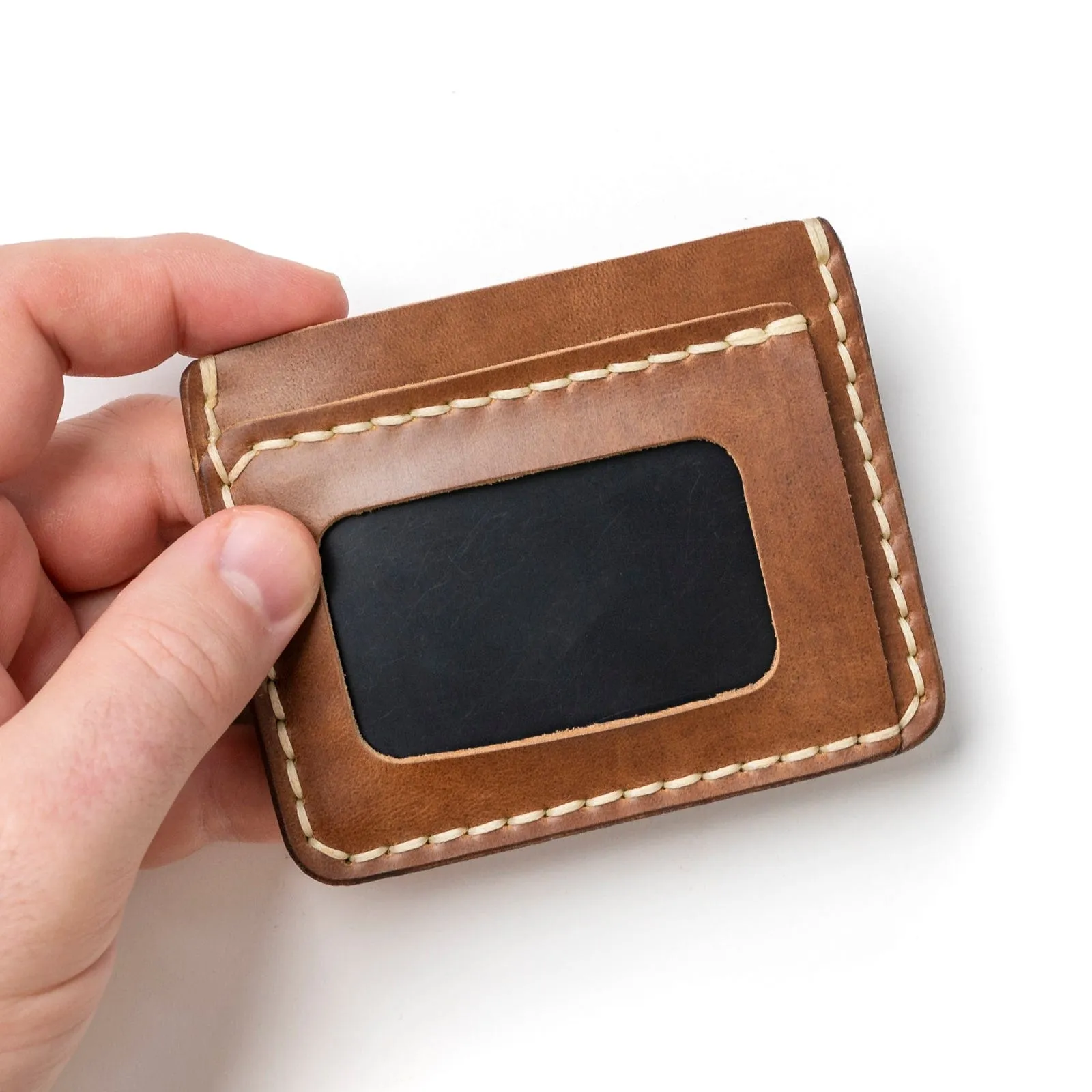 Leather ID Wallet - Natural