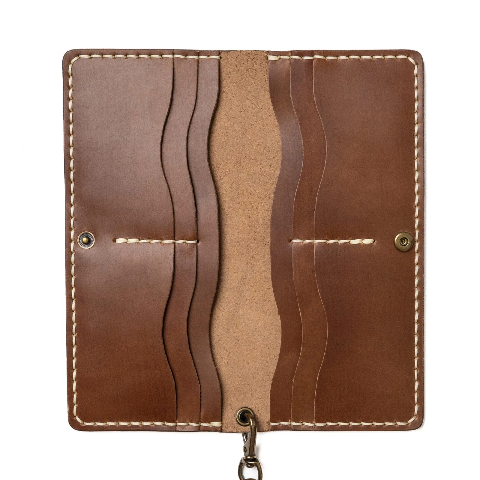 Leather Long Wallet - Natural