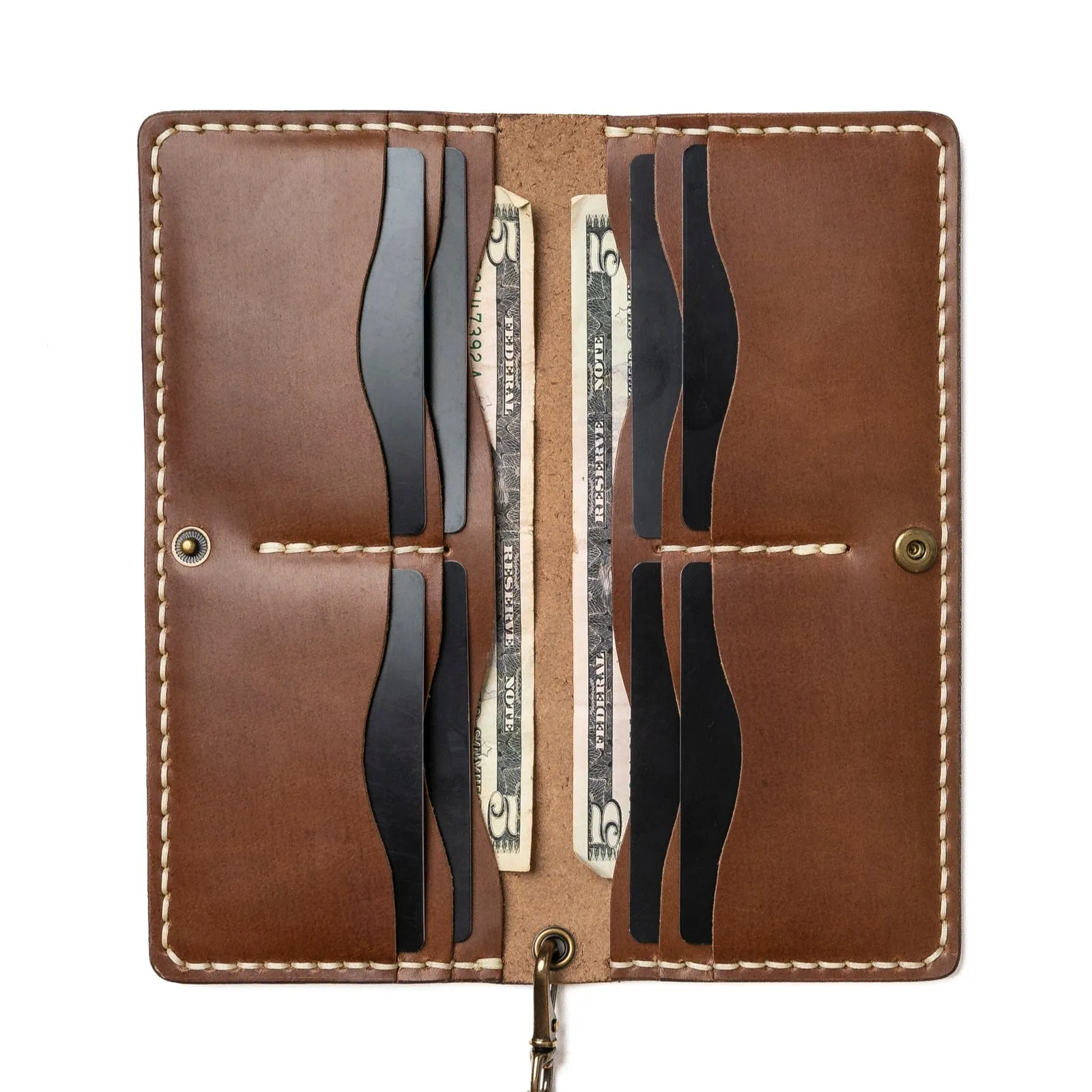 Leather Long Wallet - Natural