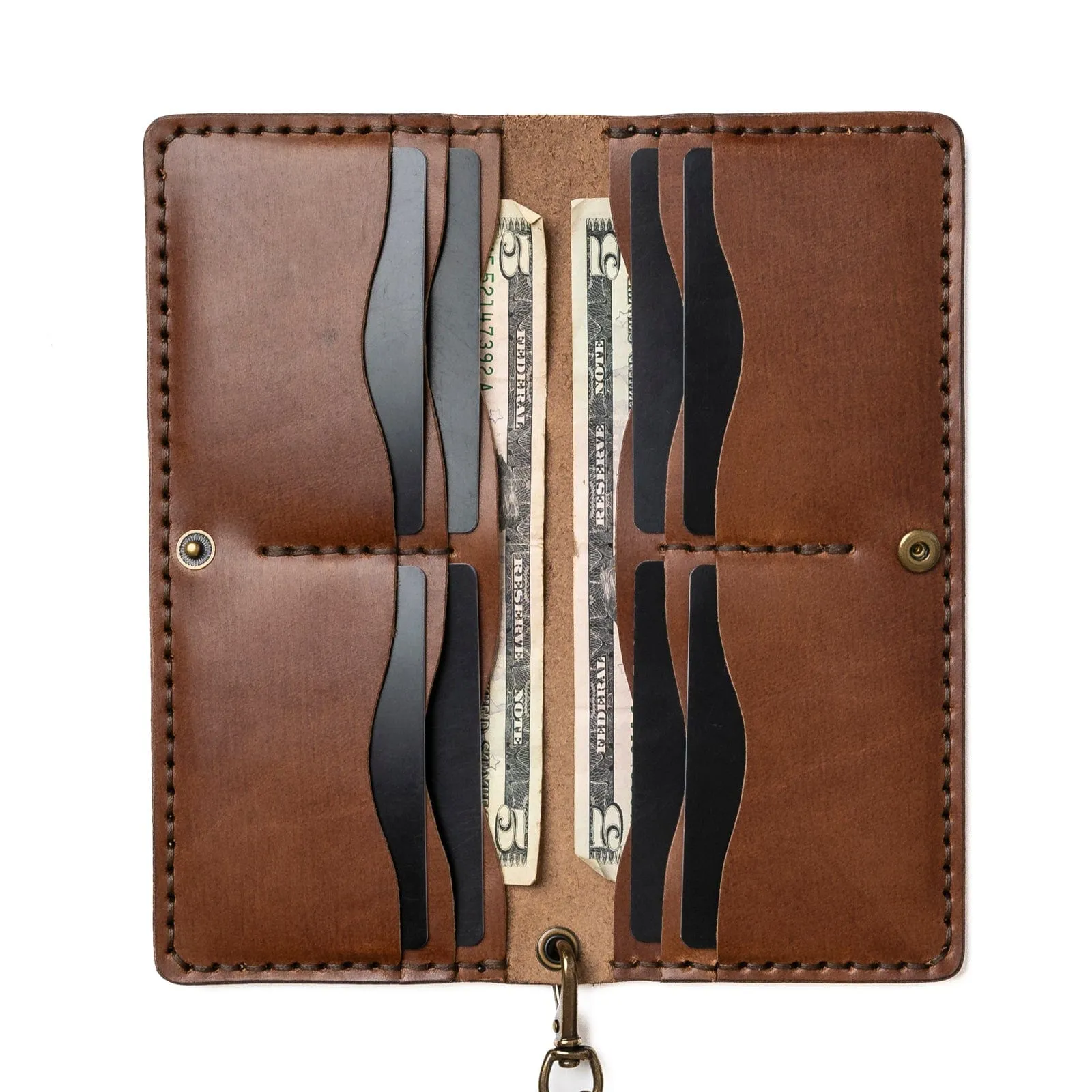 Leather Long Wallet - Natural