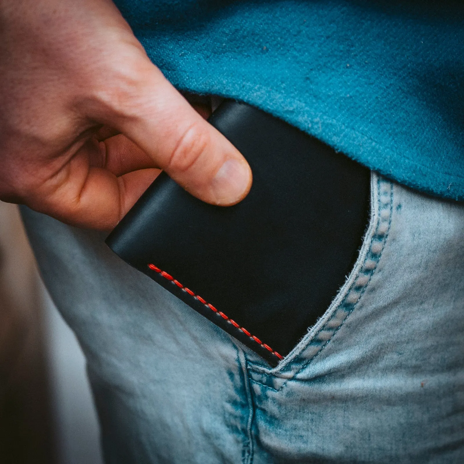 Leather Traditional Wallet - Black