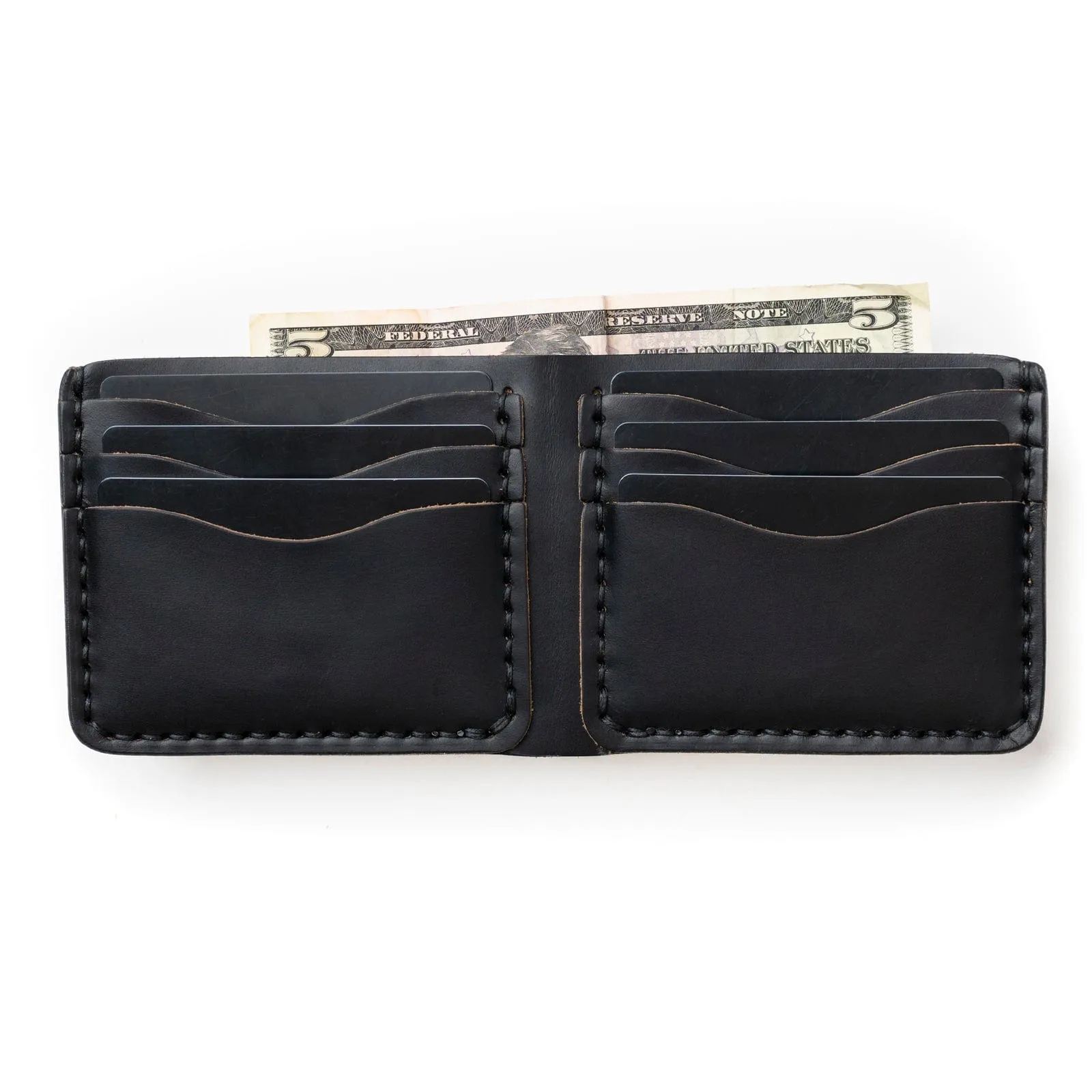 Leather Traditional Wallet - Black