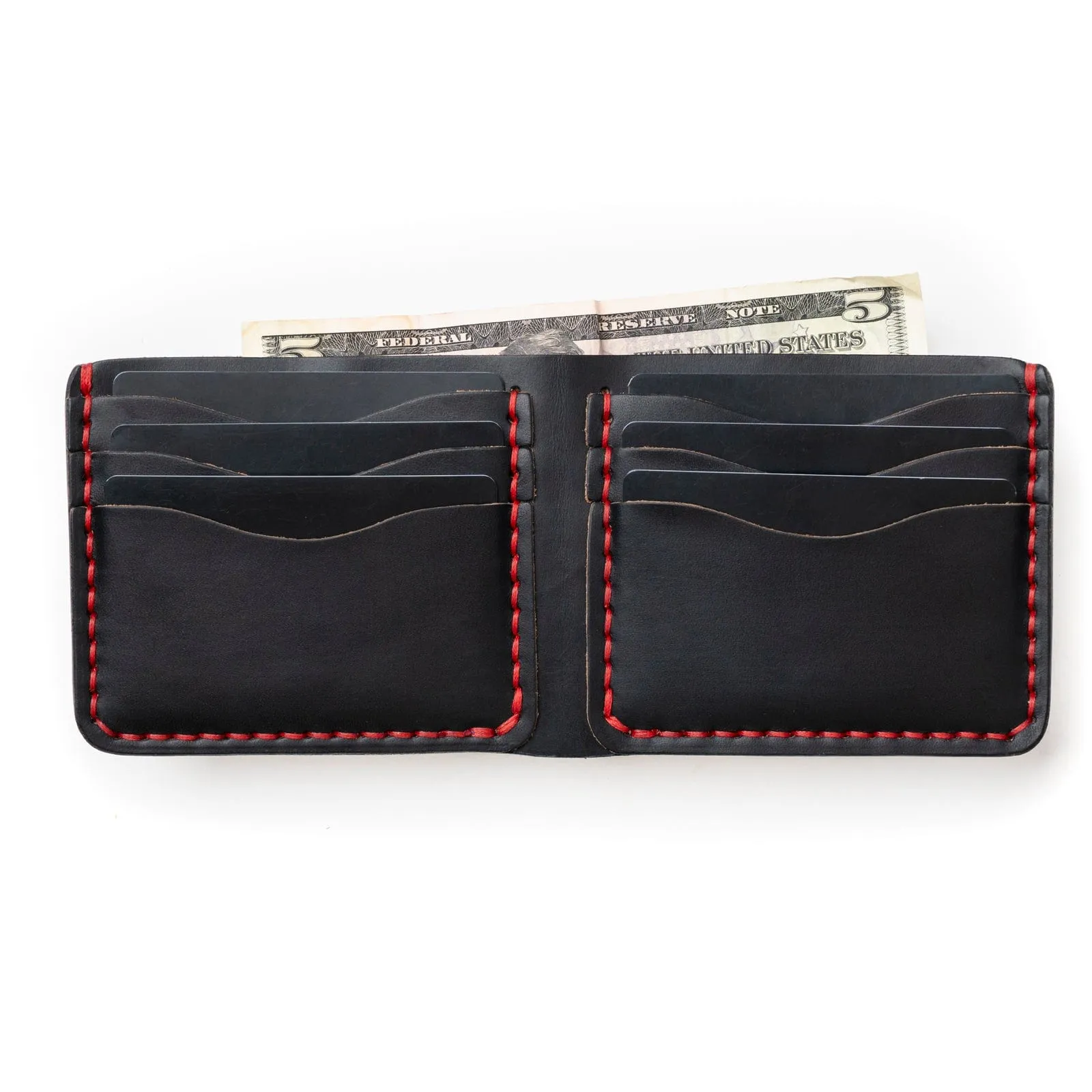 Leather Traditional Wallet - Black