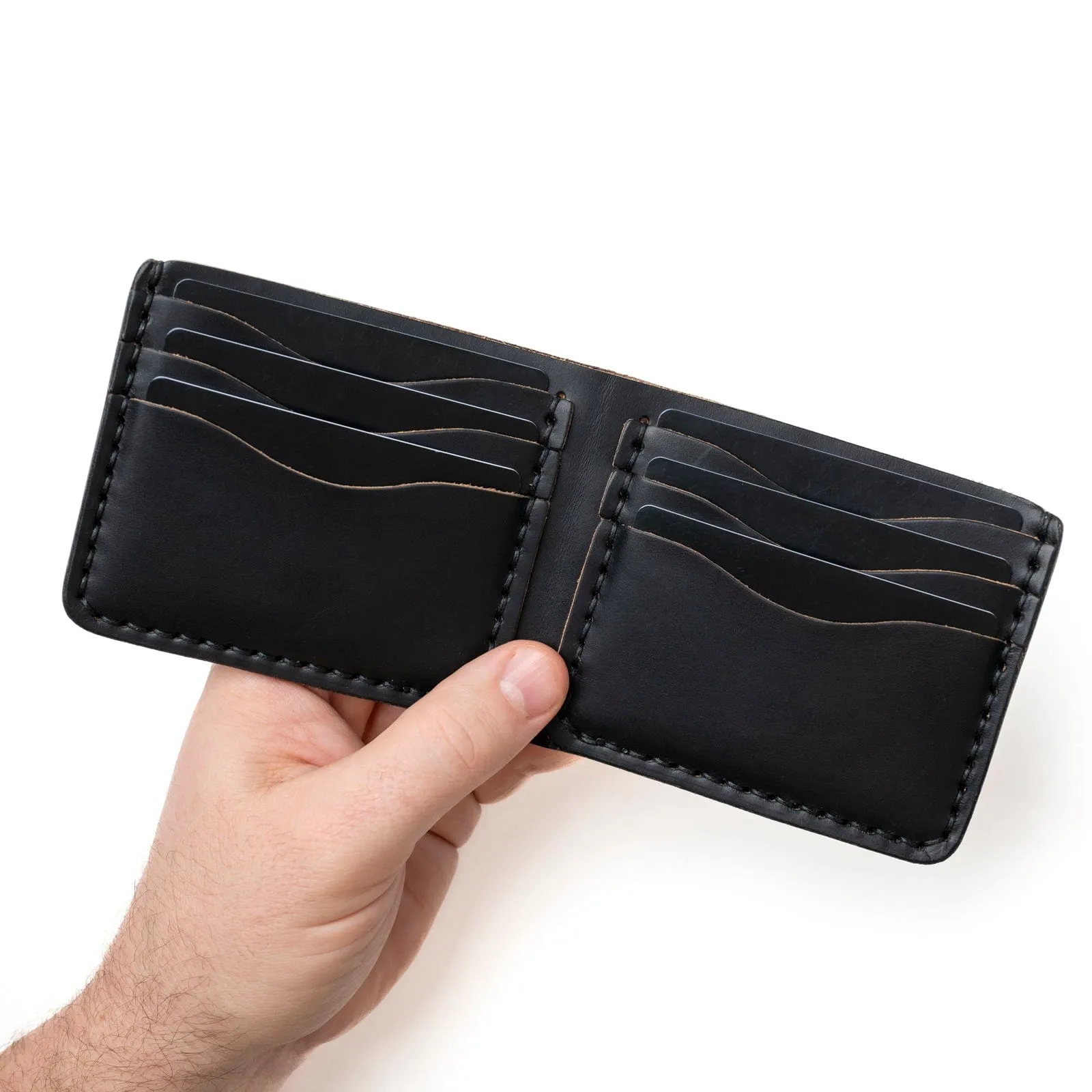 Leather Traditional Wallet - Black