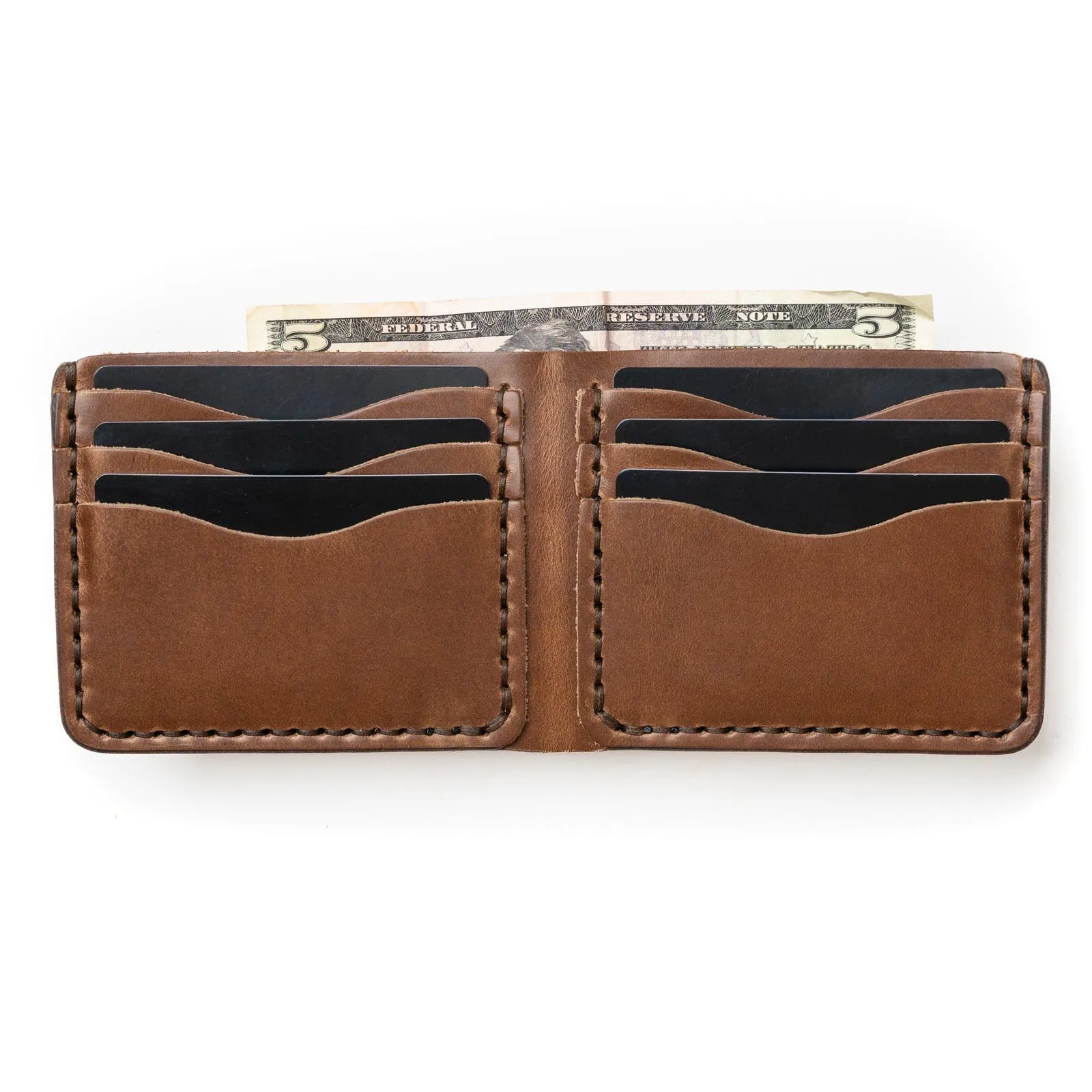 Leather Traditional Wallet - Natural