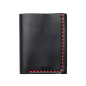 Leather Trifold Wallet - Black