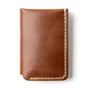 Leather Vertical Wallet - Natural