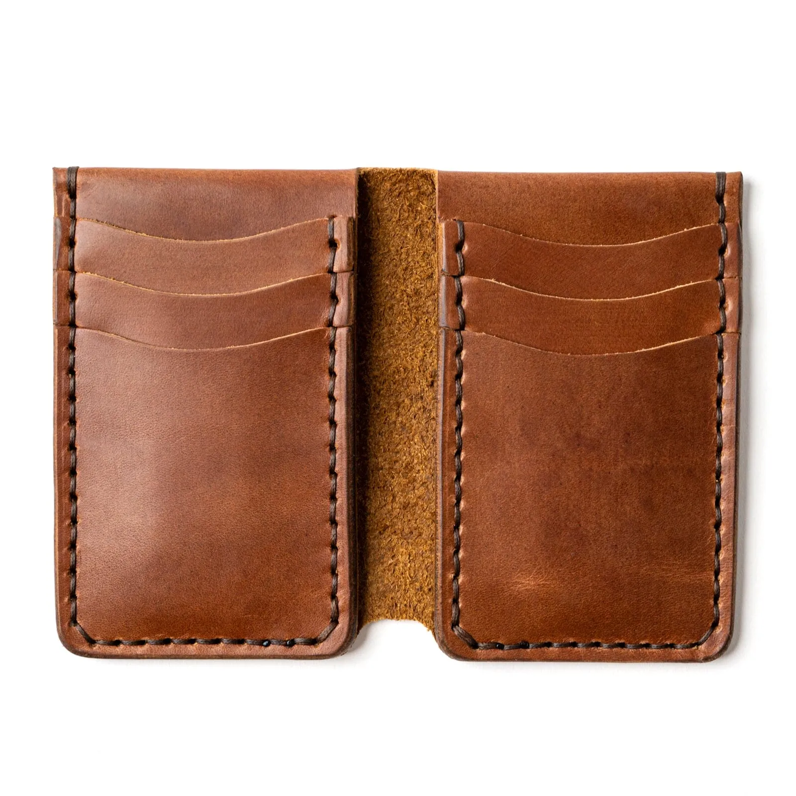 Leather Vertical Wallet - Natural