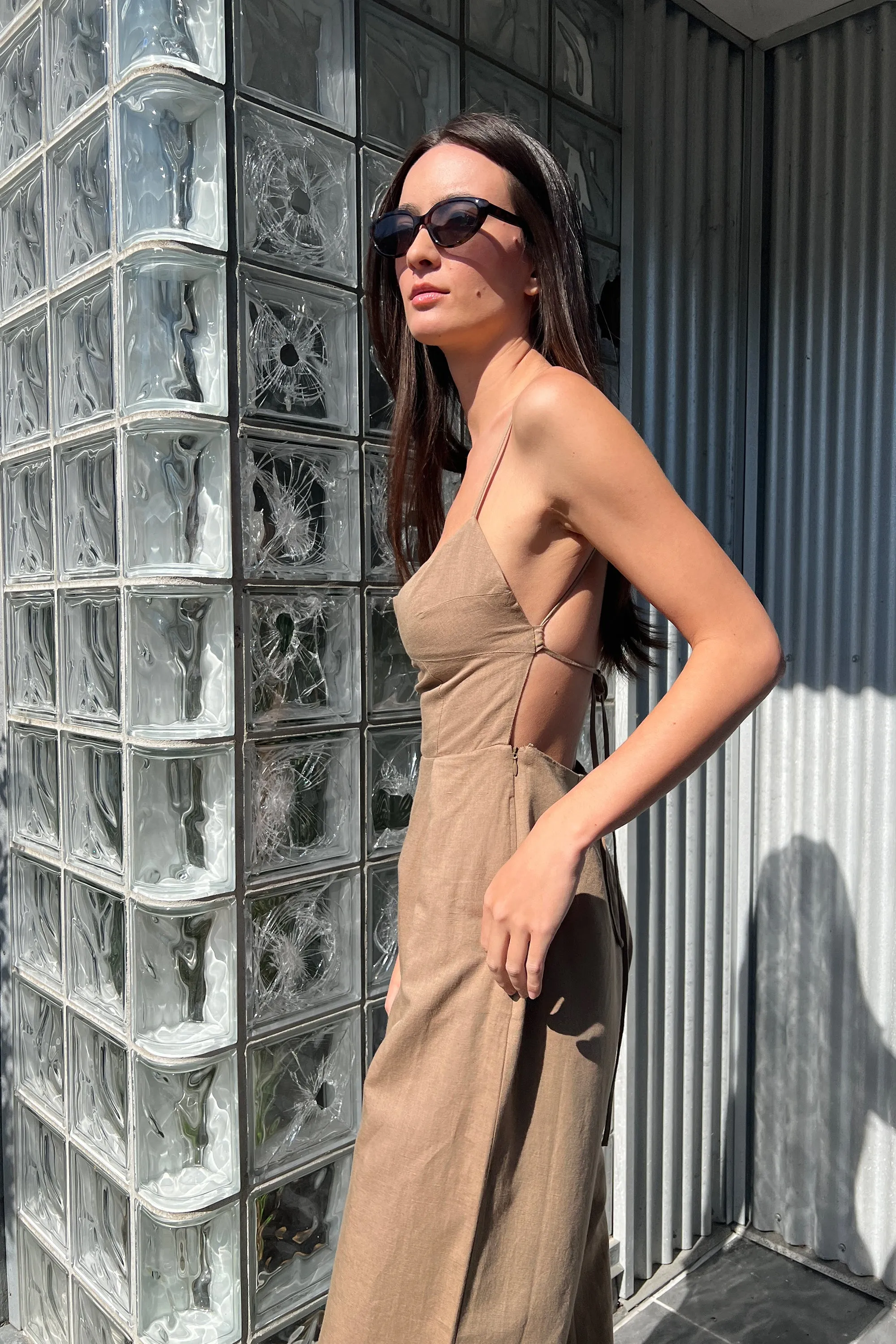 LINEN BLEND JUMPSUIT