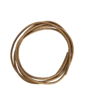 Metallic Bronze Round Leather Cord, 2mm, (9ft)