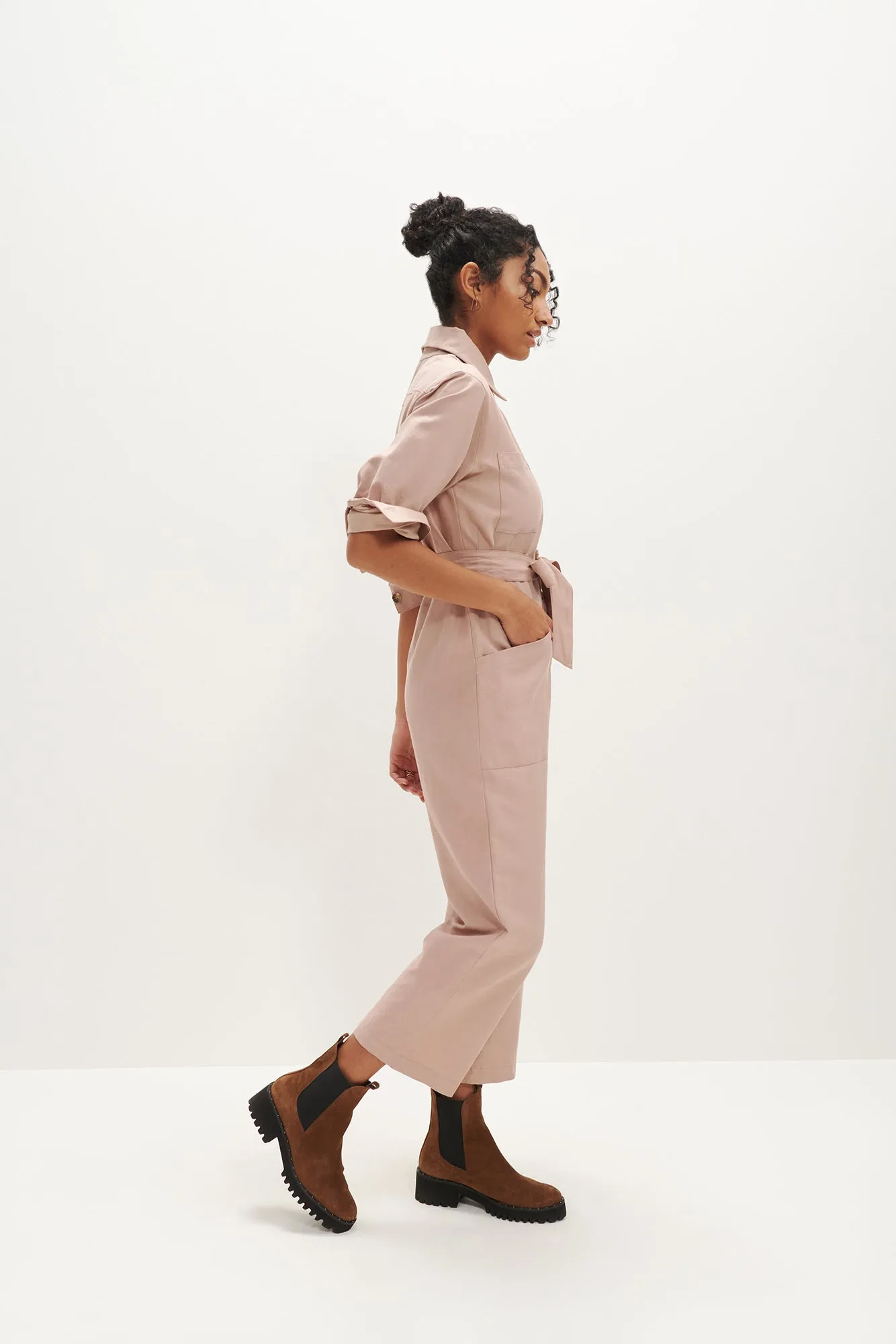 Oceane Femme Fête Jumpsuit - Rose