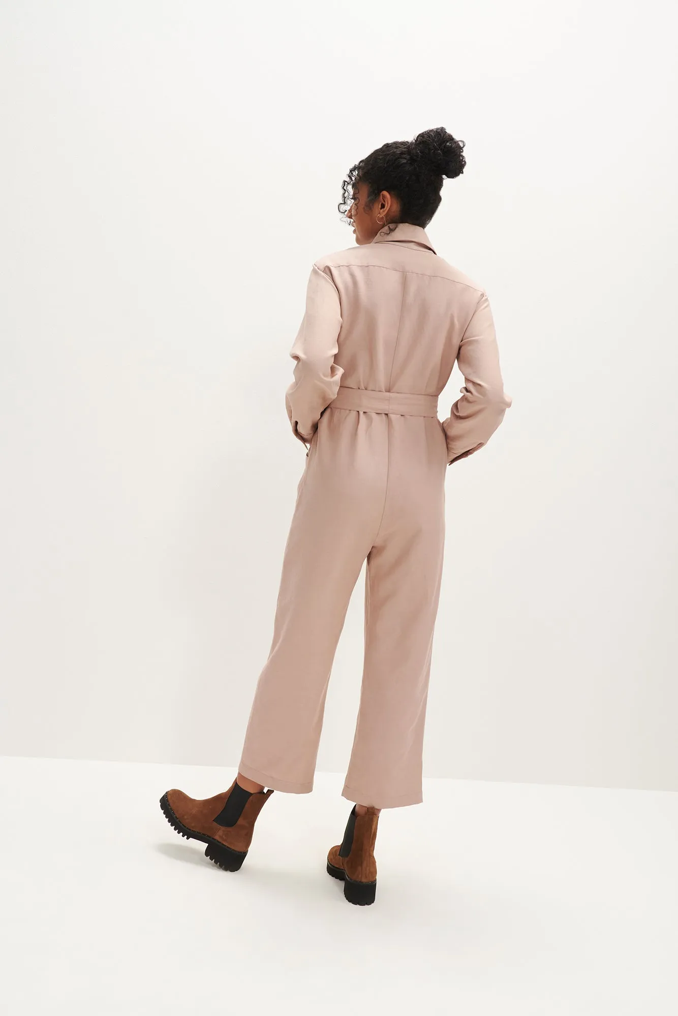 Oceane Femme Fête Jumpsuit - Rose