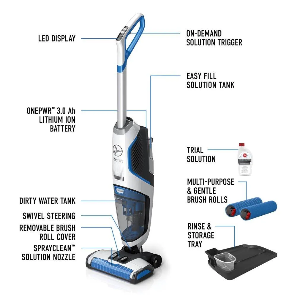 ONEPWR FloorMate JET Cordless Hard Floor Cleaner - Kit