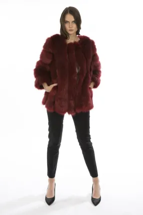 Red Faux Fur Coat