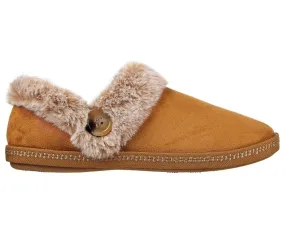 Skechers Womens Cozy Campfire Fresh Toast Vegan Slippers - Chestnut