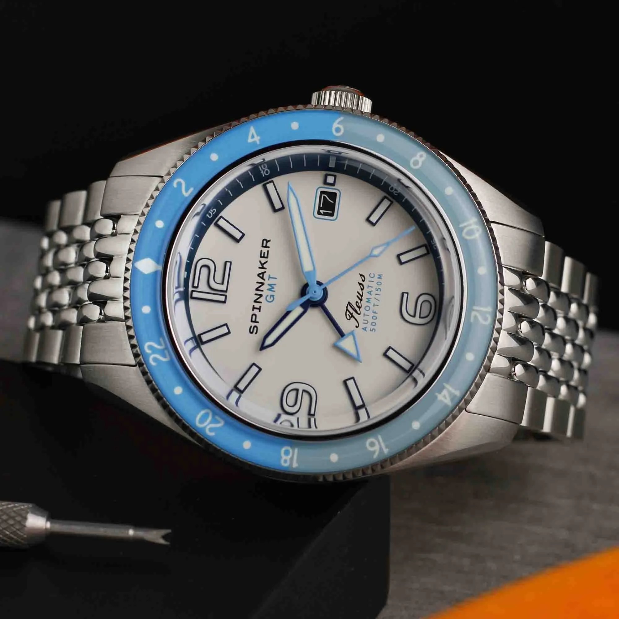 Spinnaker Fleuss GMT Automatic Moon White