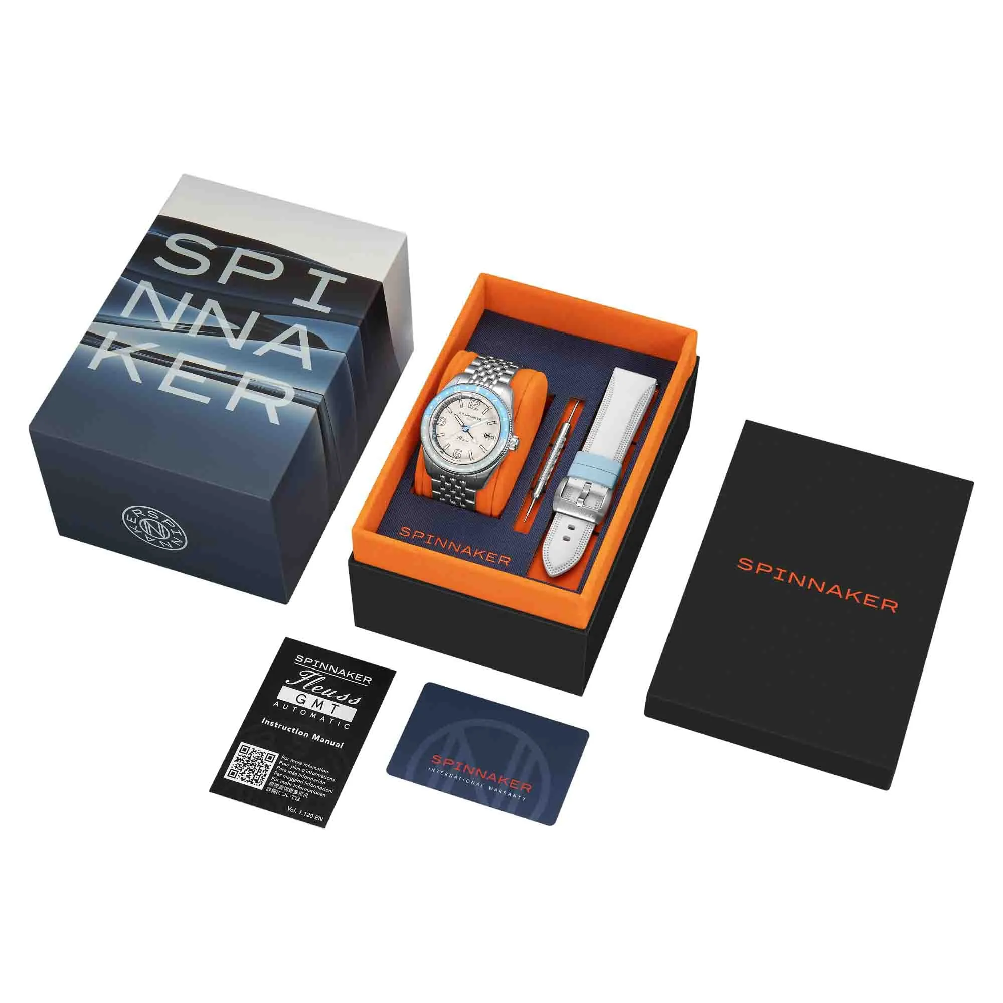 Spinnaker Fleuss GMT Automatic Moon White