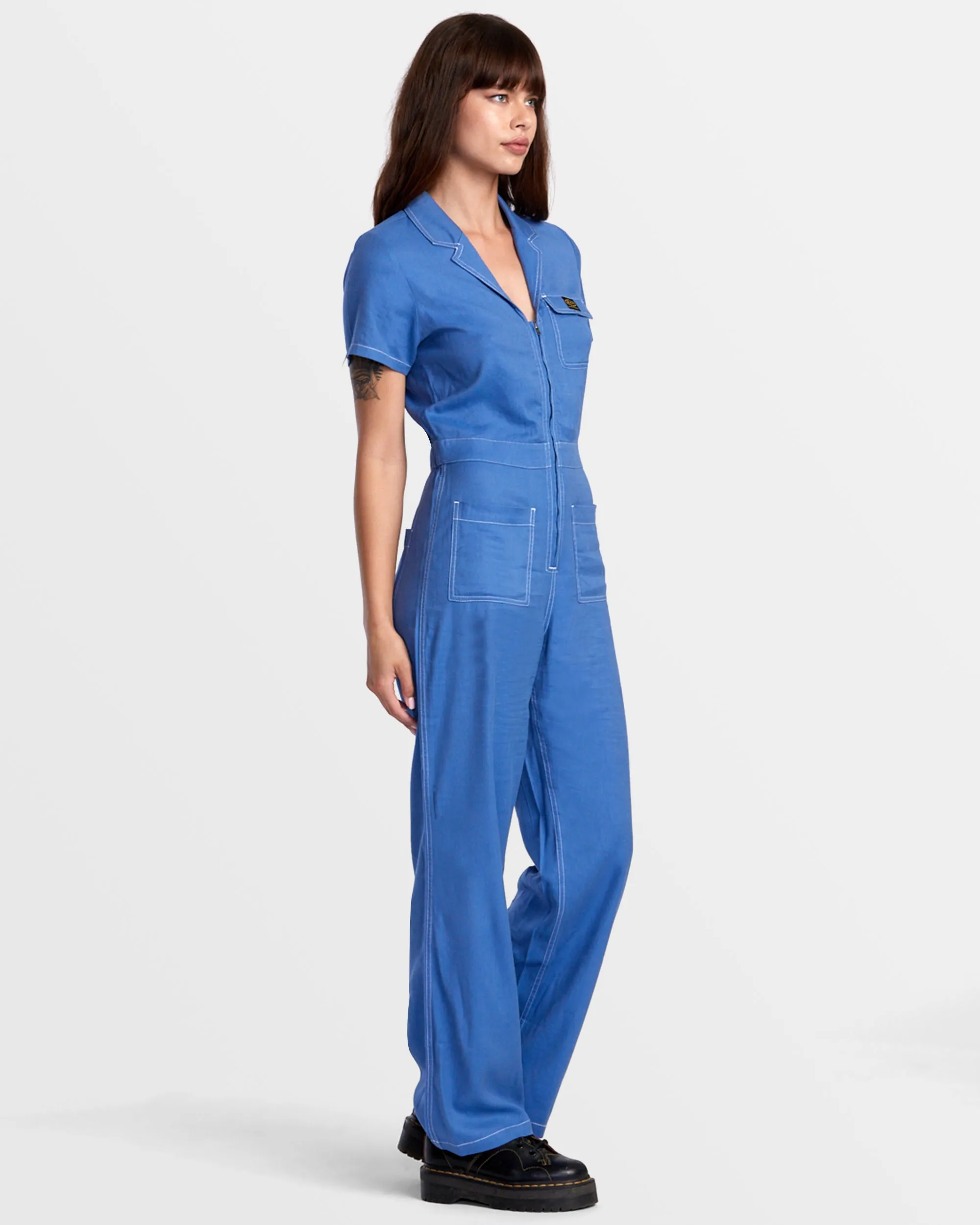 Spring Shift Workwear Jumpsuit - Federal Blue